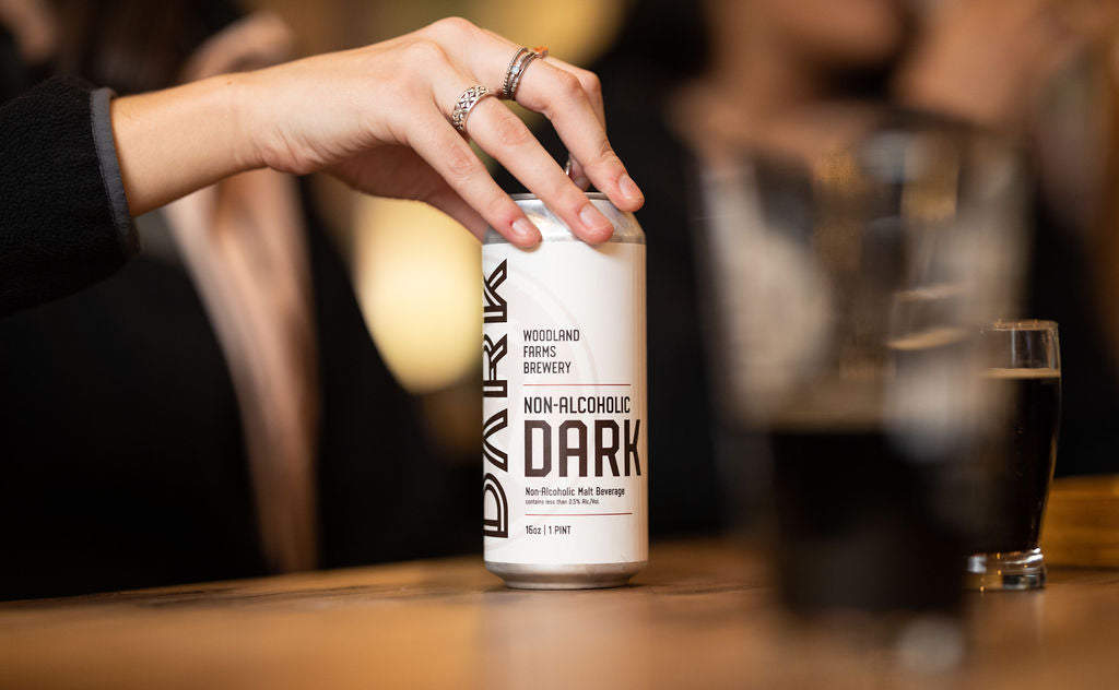 Dark - Non Alcoholic Stout, 4 pack - Woodland Farms Brewery LLC